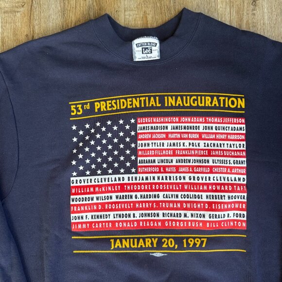 Vintage 1997 Bill Clinton Presidential Inauguration Sweatshirt - size Large - Picture 2 of 3